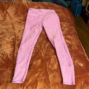 high-waist Alo brand Alosoft lounge legging large, violet Heather (pink/fuschia)